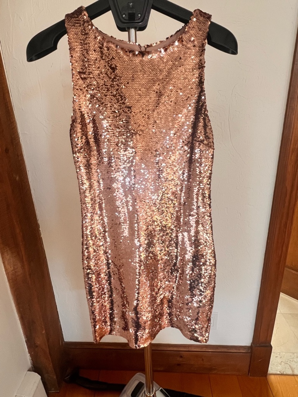 BB Dakota Rose Gold Sequin Dress